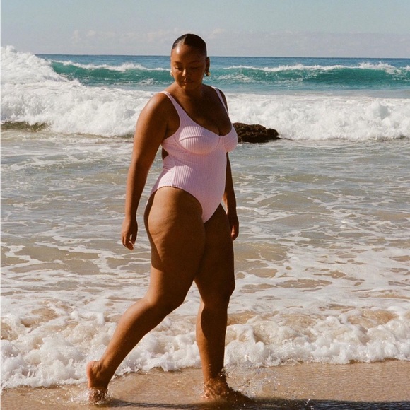 COPY - Ochre Lane Robbed Towel one piece in Peony - Picture 2 of 3